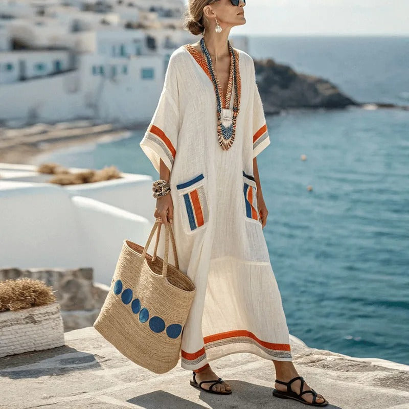 Xenia – Elegant Long Dress with Pockets