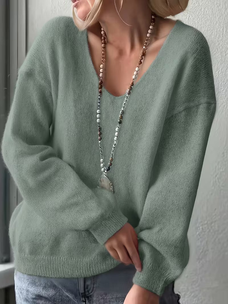 Yalitan – Long Sleeve Pullover with V-Neck