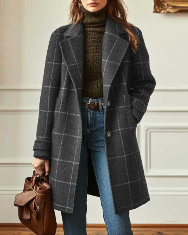 Yaliya – Classic Checked Coat
