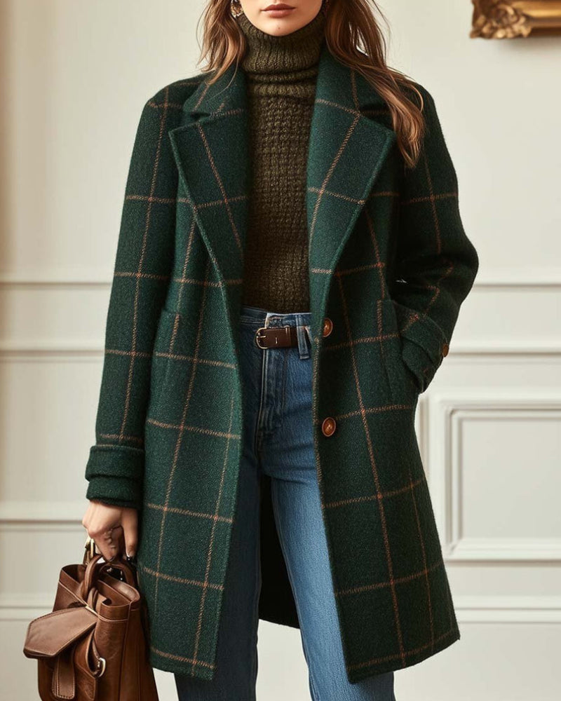 Yaliya – Classic Checked Coat