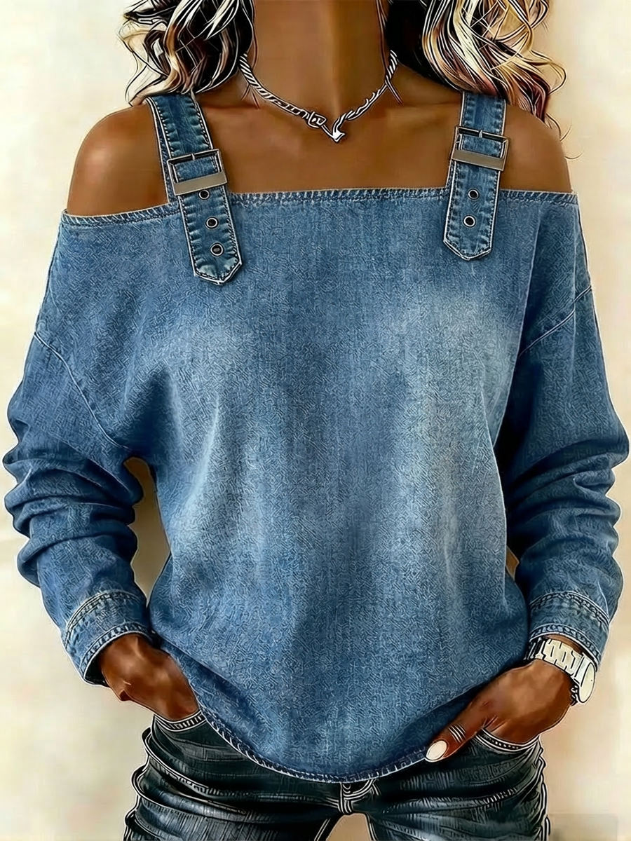 Yamara – Sleeveless Denim Shirt