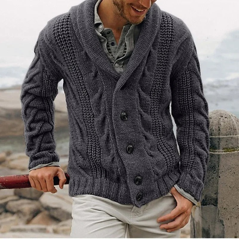 Yannik – Knitted Single-Breasted Sweater