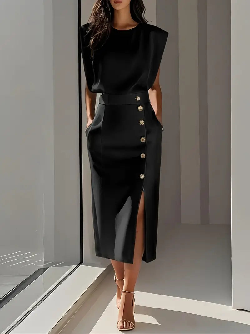 Yasmin – Midi Dress with Side Slit