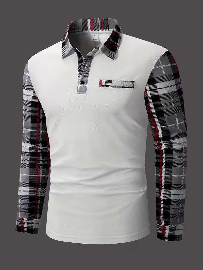 Yiannis – Langarmshirt mit Brustpatch