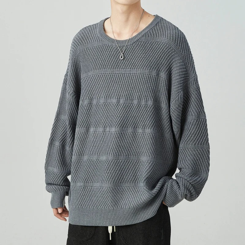 Yordan – Lockerer Rundhals-Strickpullover