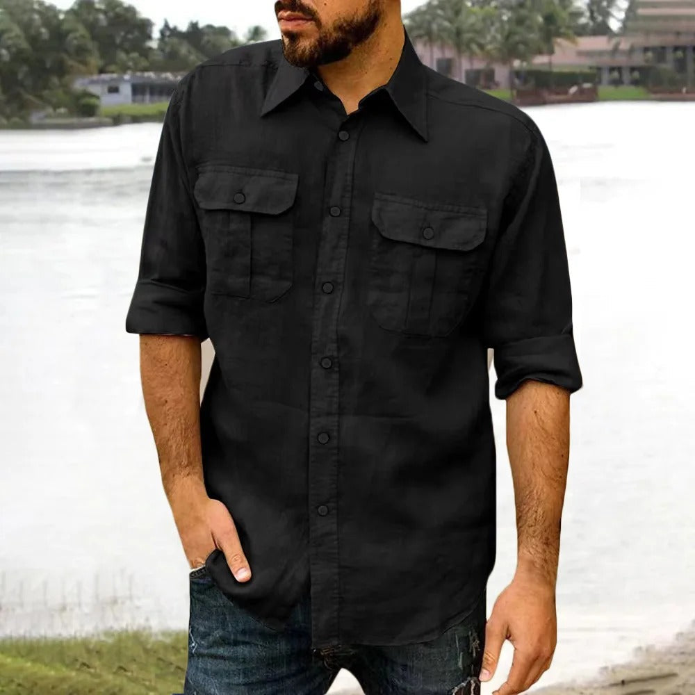 Yunus – Long Sleeve Shirt with Double Pockets