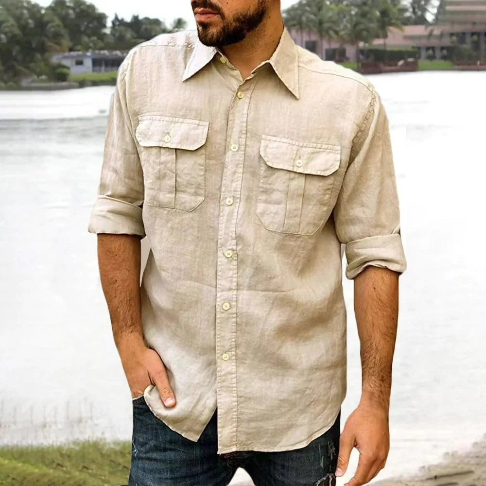 Yunus – Long Sleeve Shirt with Double Pockets