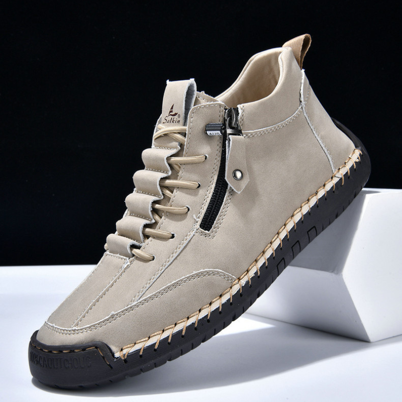 Yuval – Ledersneaker mit seitlichem Reißverschluss