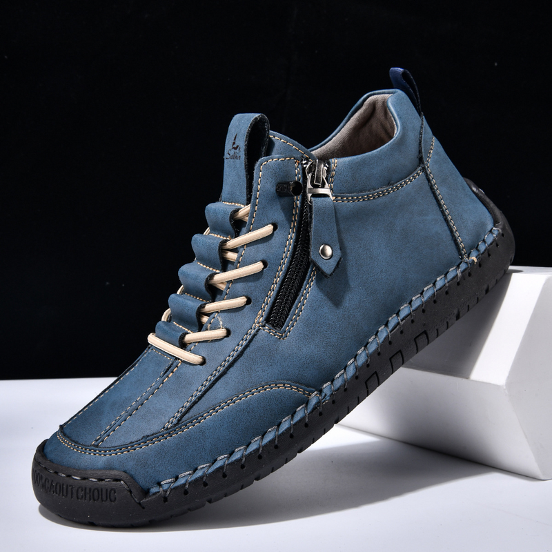 Yuval – Ledersneaker mit seitlichem Reißverschluss