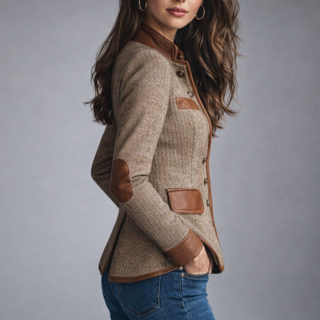 Yvanna – Elegant Tweed Jacket in Traditional Style