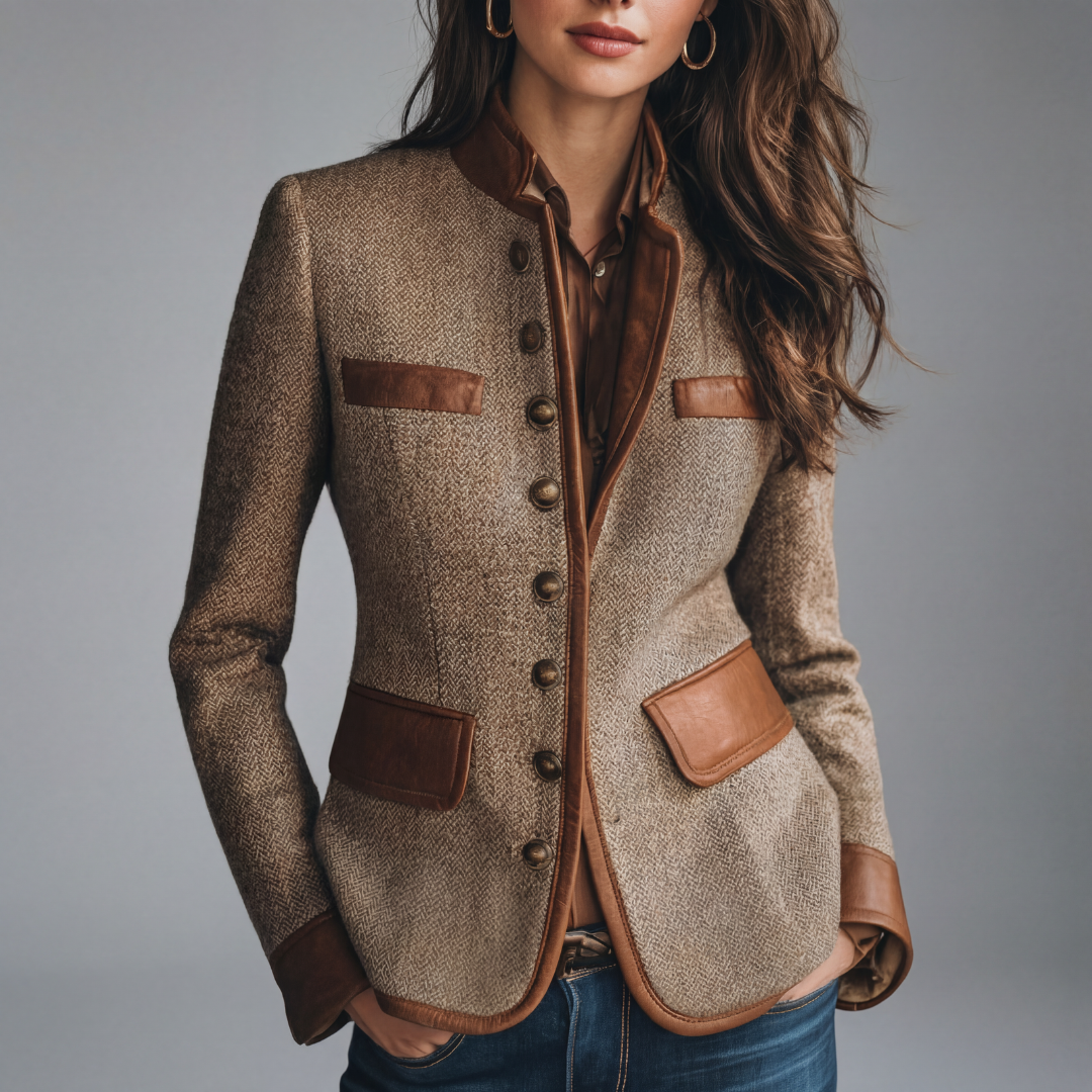 Yvanna – Elegant Tweed Jacket in Traditional Style