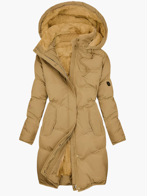 Yvienne – Insulated Winter Coat with Hood and Zipper