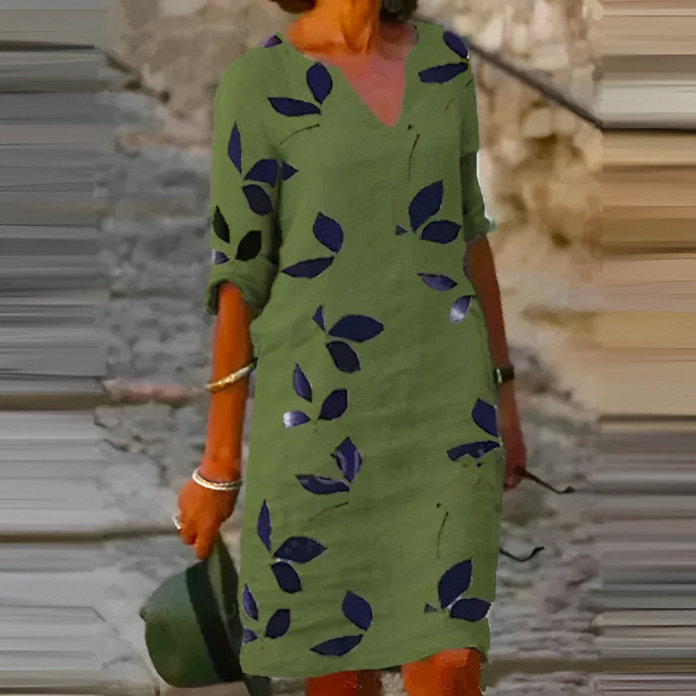 Zadie – Stunning Summer Dress with Leaf Prints