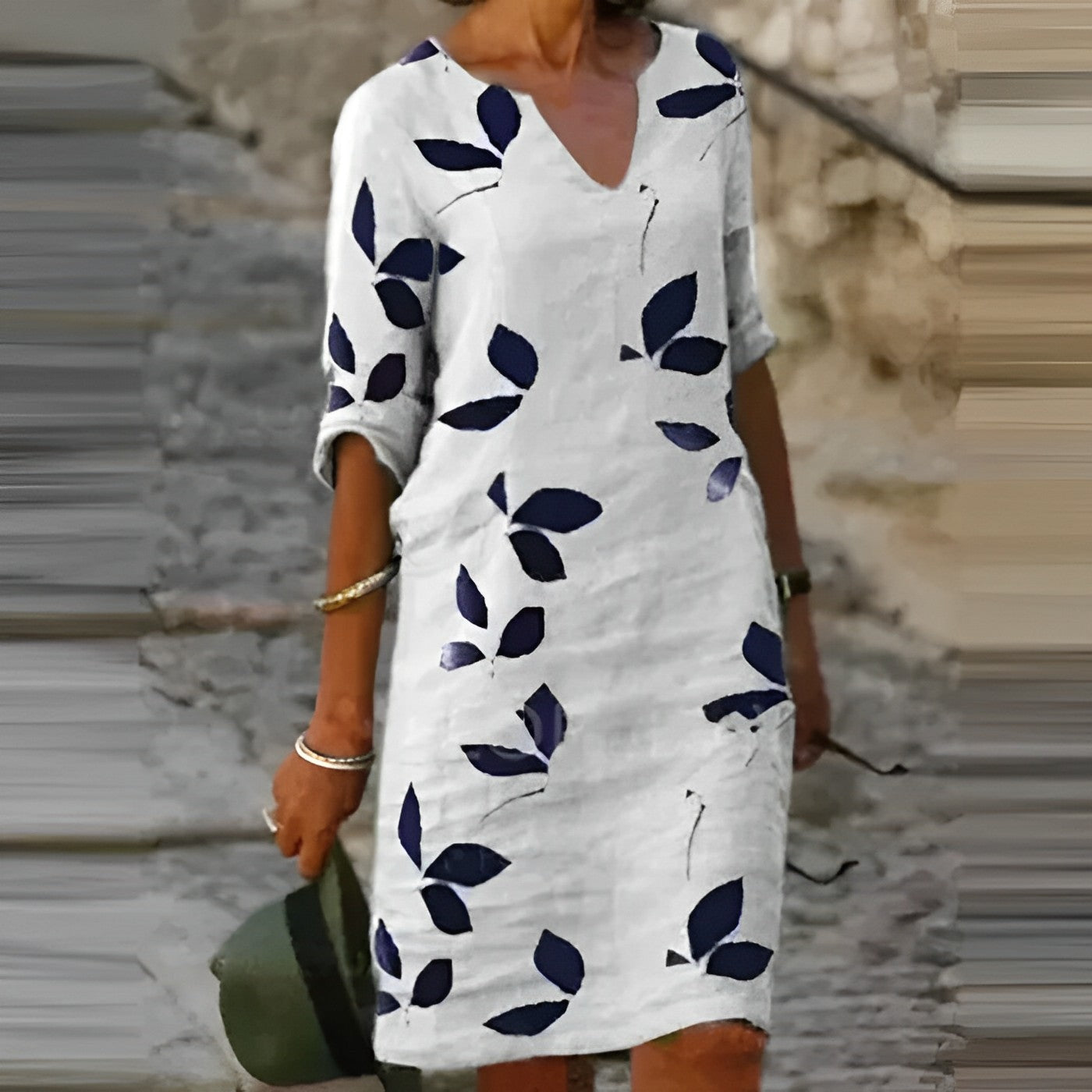 Zadie – Stunning Summer Dress with Leaf Prints