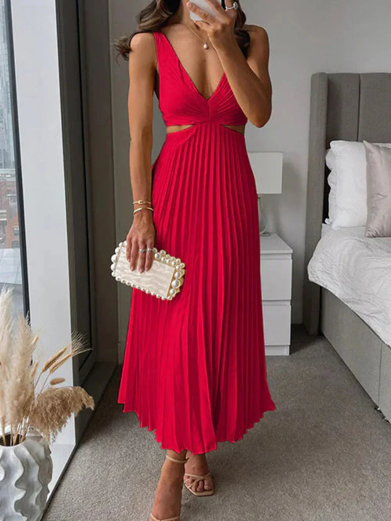 Zampia – Elegante jurk met split en getailleerde taille