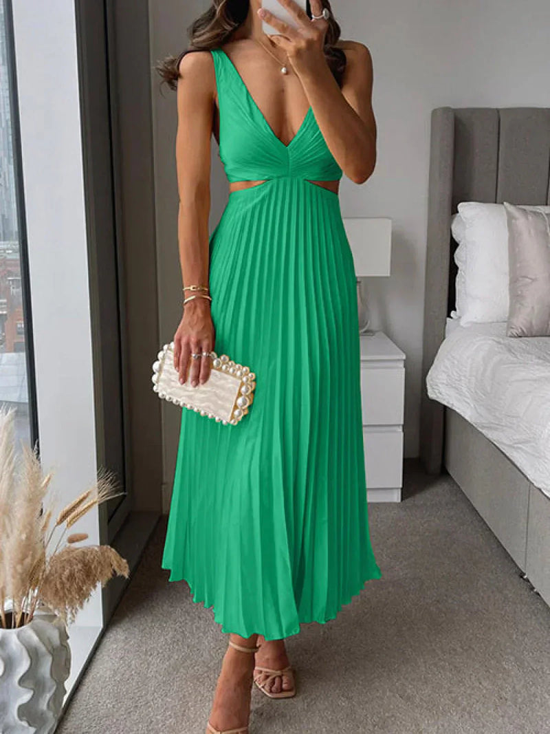 Zampia – Elegante jurk met split en getailleerde taille