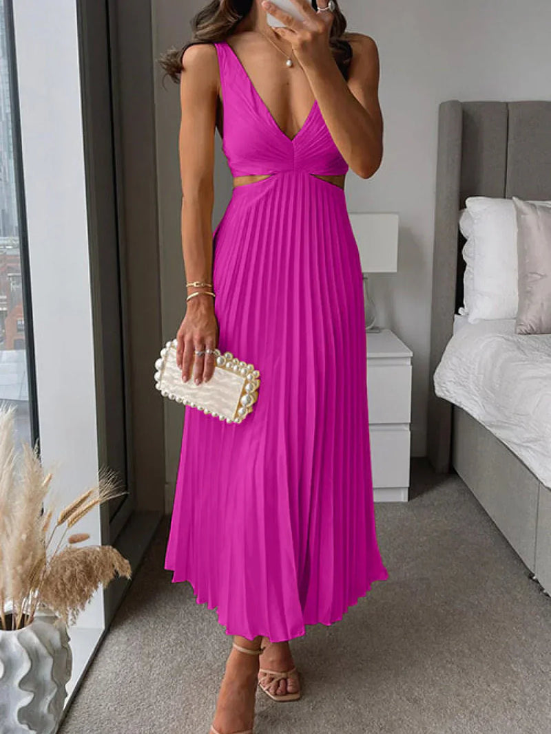 Zampia – Elegante jurk met split en getailleerde taille