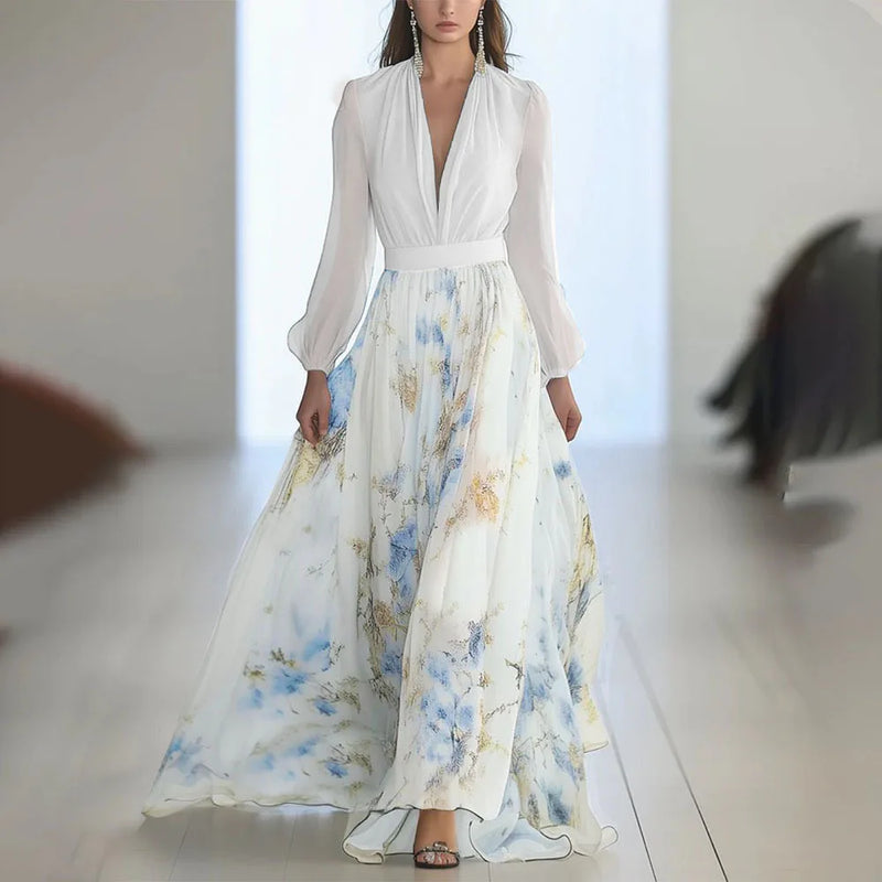 Zdravka – Maxi Dress with Floral Pattern