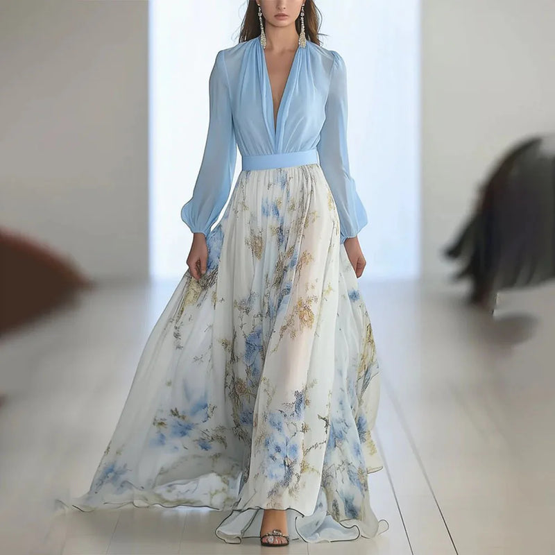 Zdravka – Maxi Dress with Floral Pattern