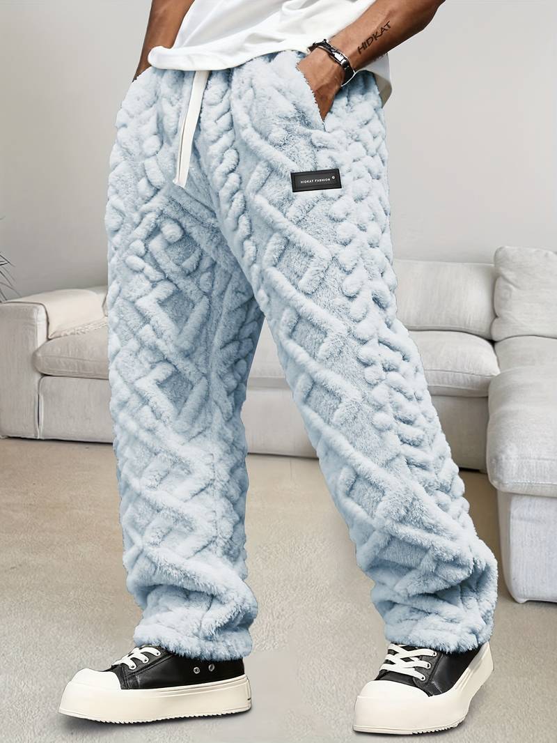 Zecharia - Pantaloni con motivo geometrico e vita elastica