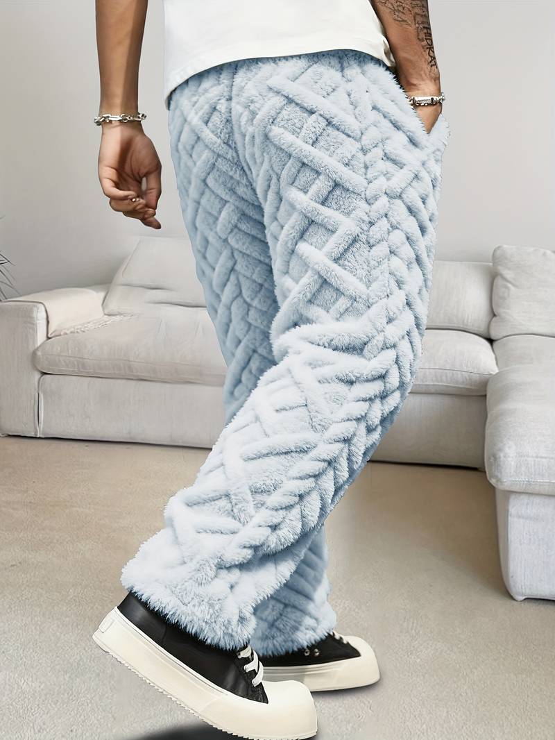 Zecharia - Pantaloni con motivo geometrico e vita elastica