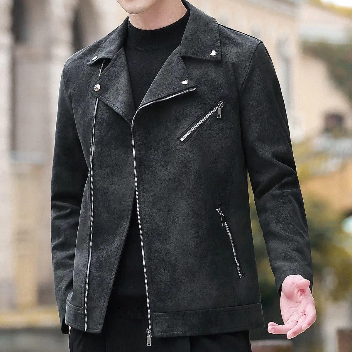 Zeke - Fleece-Lined Leather Jacket