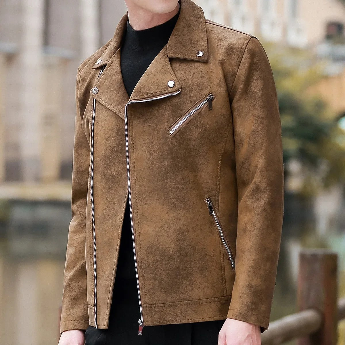 Zeke - Fleece-Lined Leather Jacket