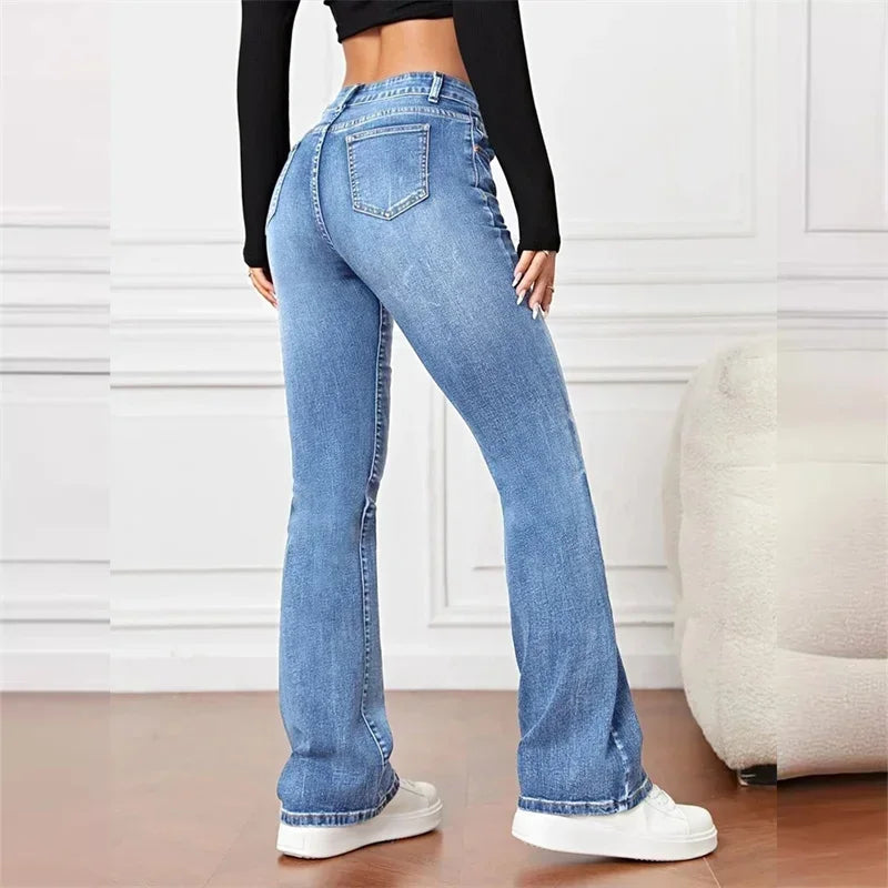 Zelia – Jeans acampanados vintage con cintura media