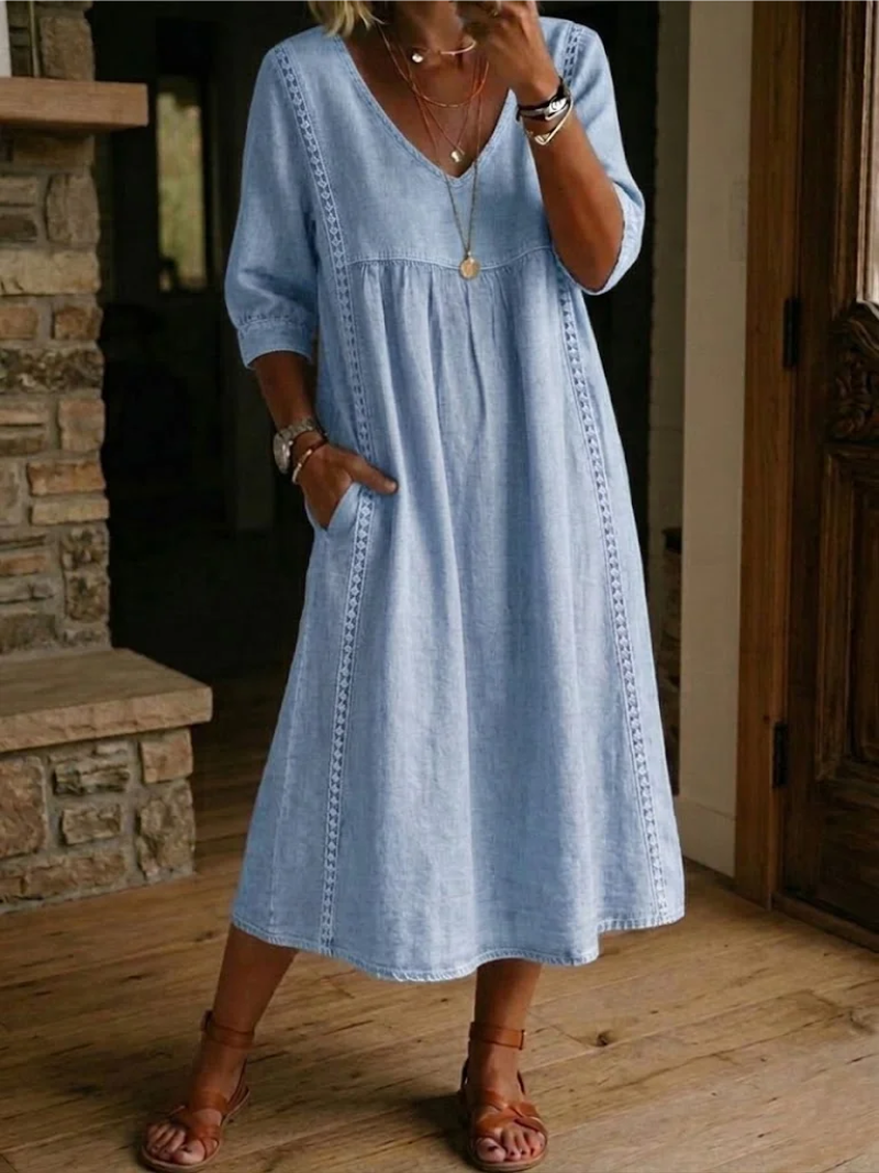 Zelmiraa – Midi Dress with Side Pockets