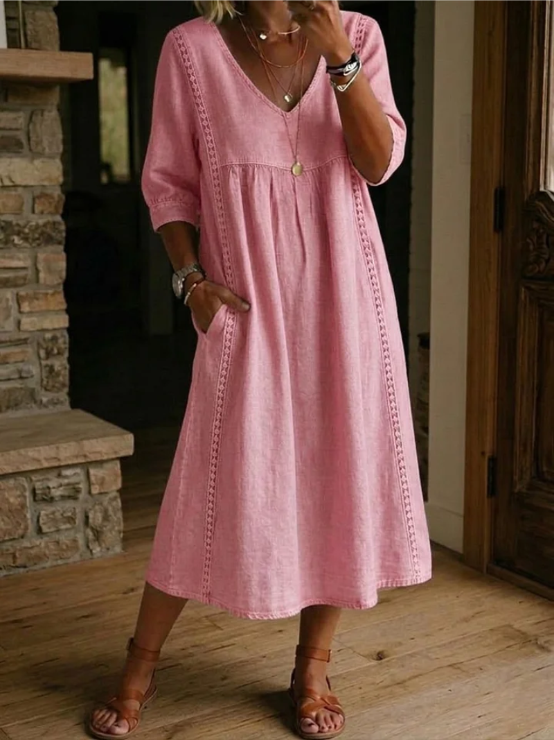 Zelmiraa – Midi Dress with Side Pockets