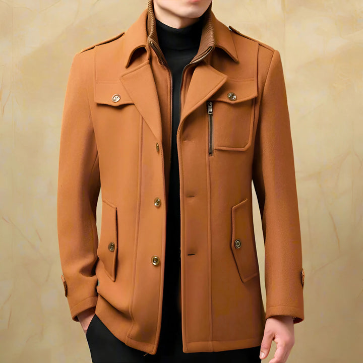 Zeron – Double Collar Wool Coat