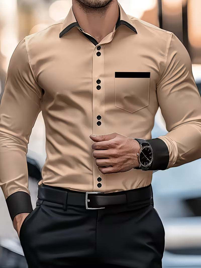 Zigmas – Elegantes Langarmhemd mit Knopfleiste