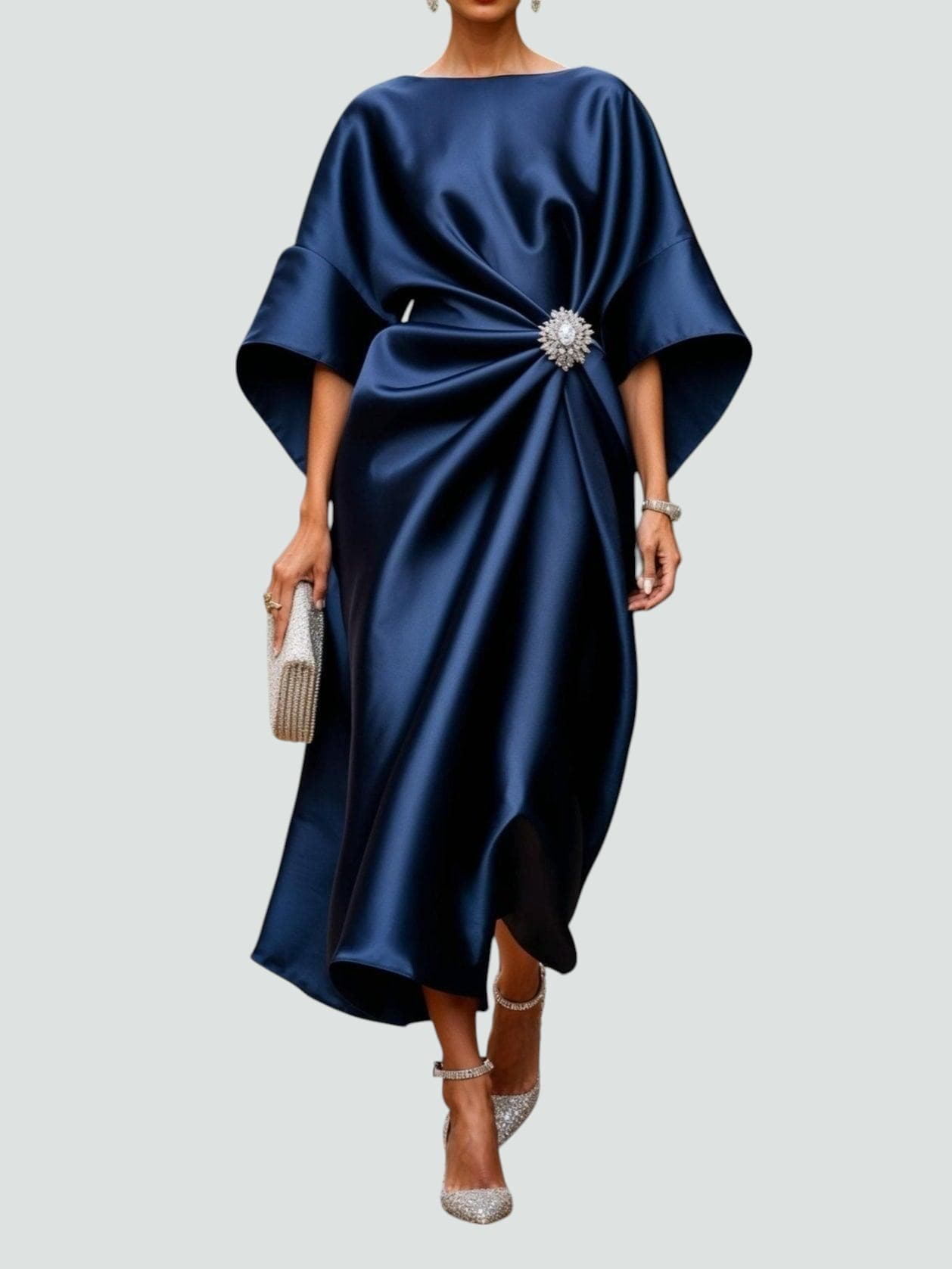 Zoey - Elegant Long Satin Dress