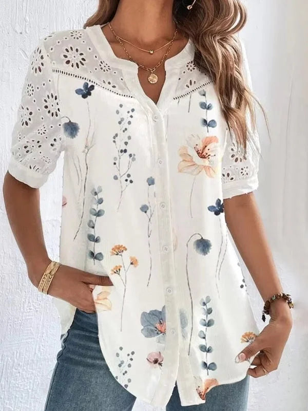 Zoila - Elegant Short-Sleeve Shirt