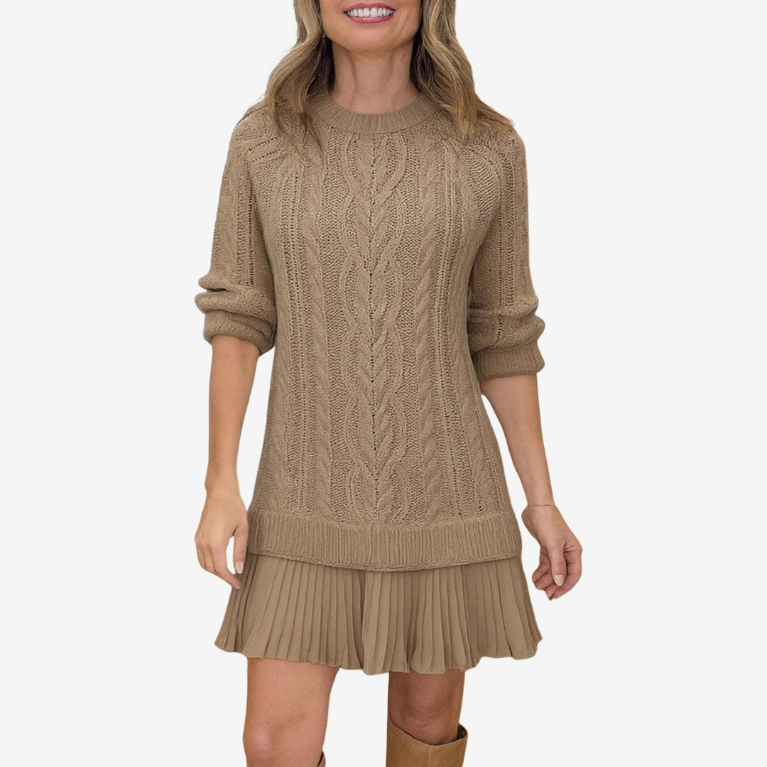 Zorina – Vestido de punto con falda plisada