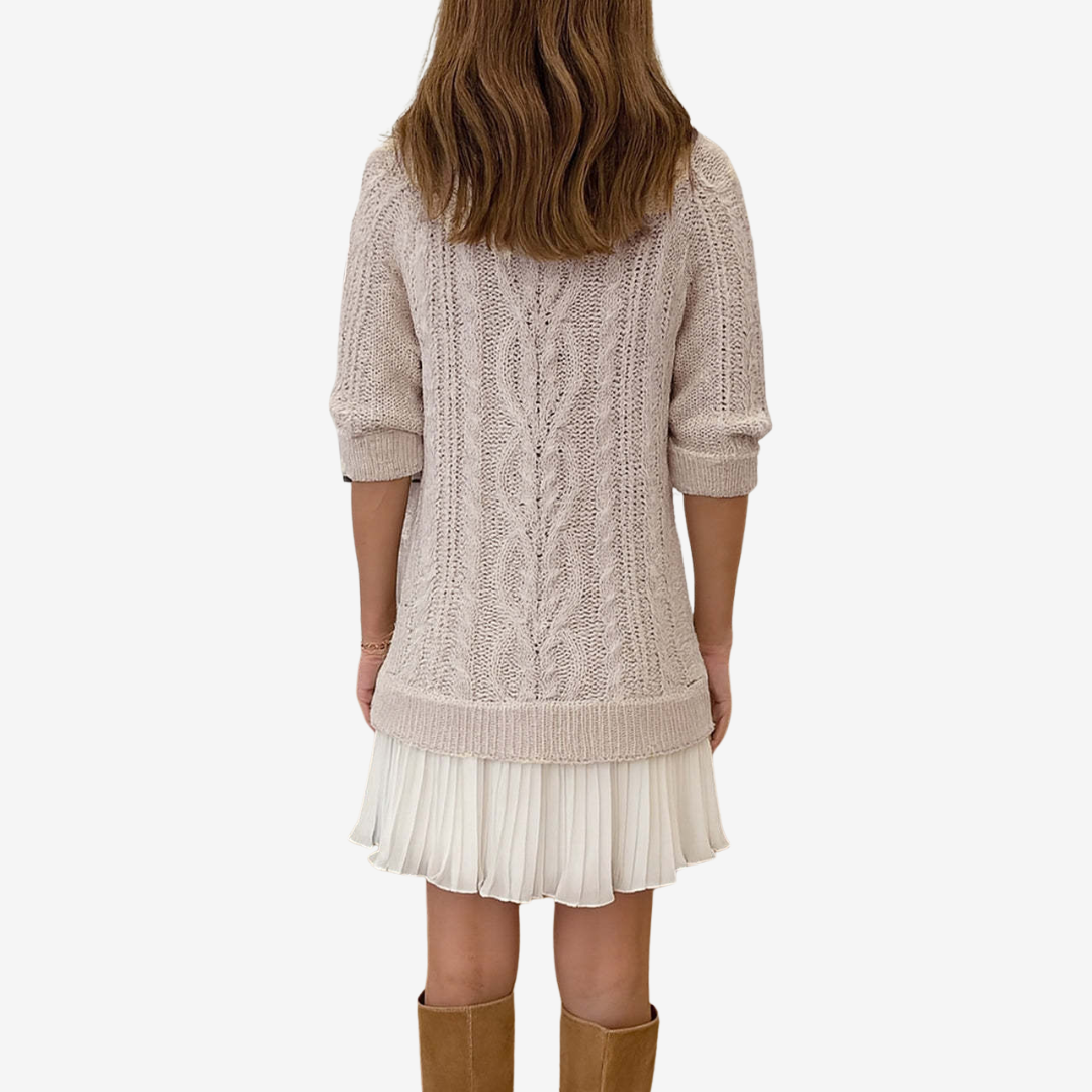 Zorina – Vestido de punto con falda plisada
