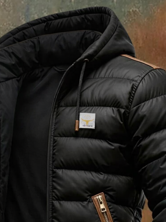 Zviad - Sudadera casual acolchada con bolsillo