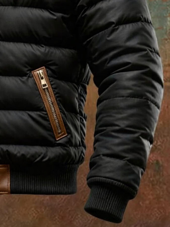 Zviad - Sudadera casual acolchada con bolsillo