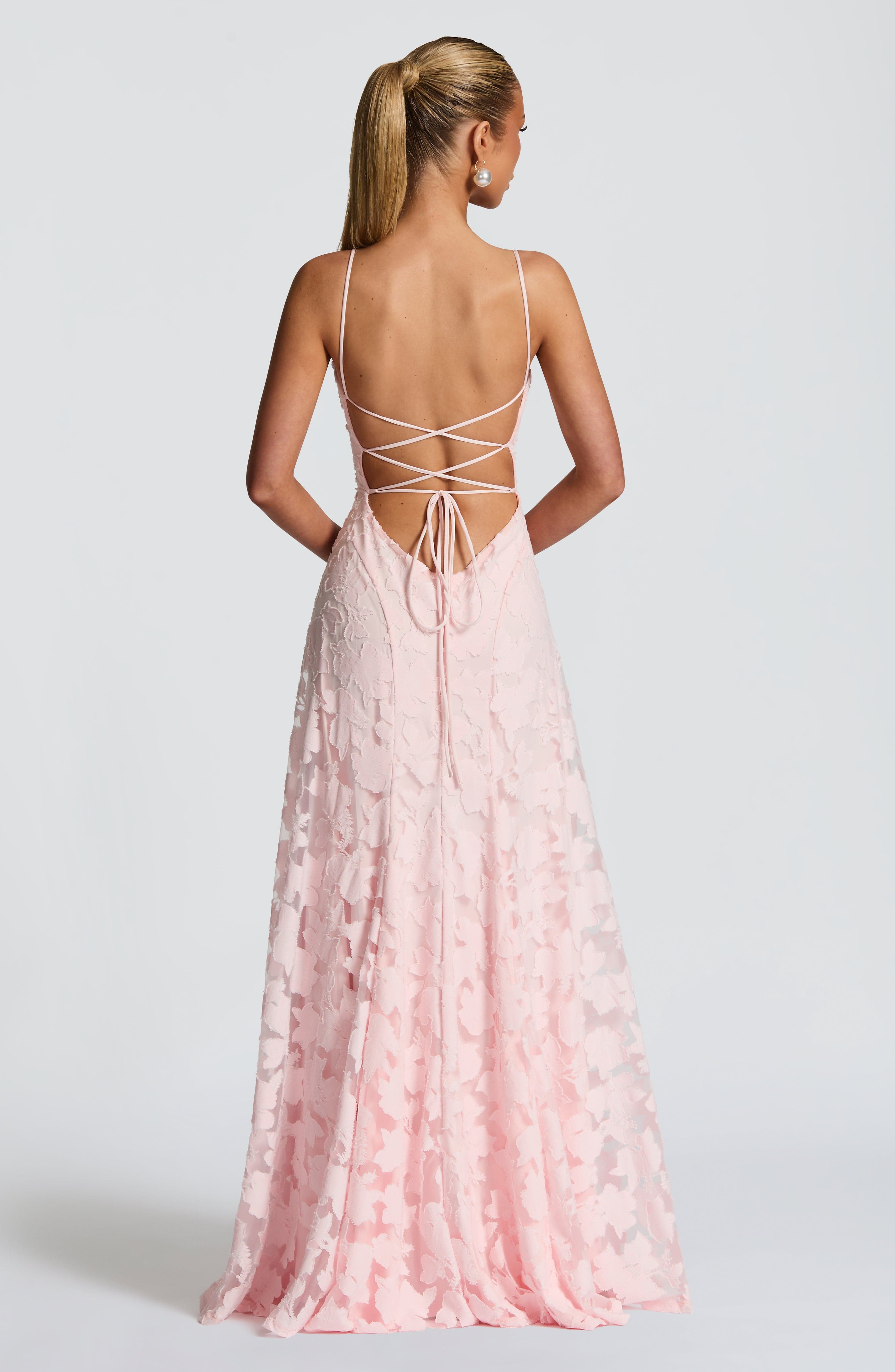 Alona – Elegant Lace Corset Maxi Dress