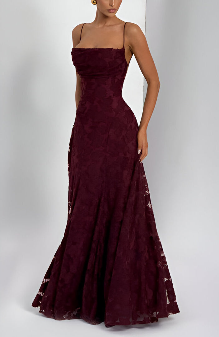 Alona – Elegant Lace Corset Maxi Dress