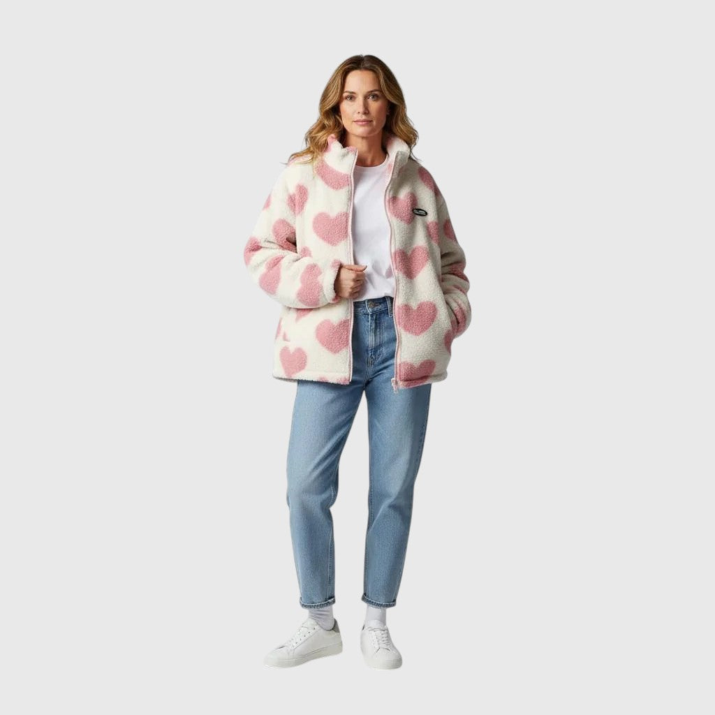 Almit - Langarmjacke mit Herzmotiven