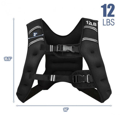 StridrEdge: Adjustable Weighted Vest Workout Equipment with Reflective Stripe