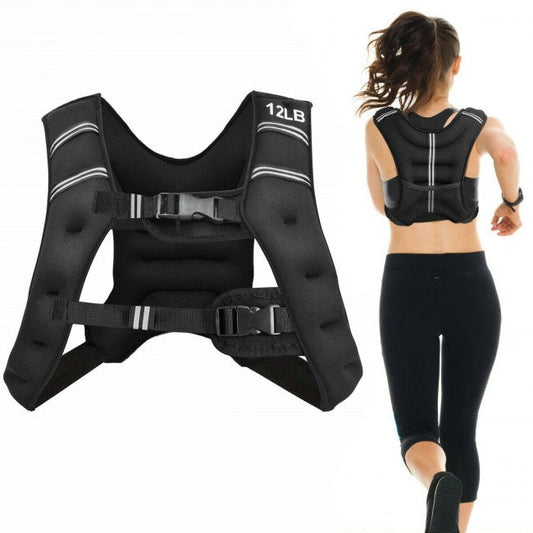 StridrEdge: Adjustable Weighted Vest Workout Equipment with Reflective Stripe