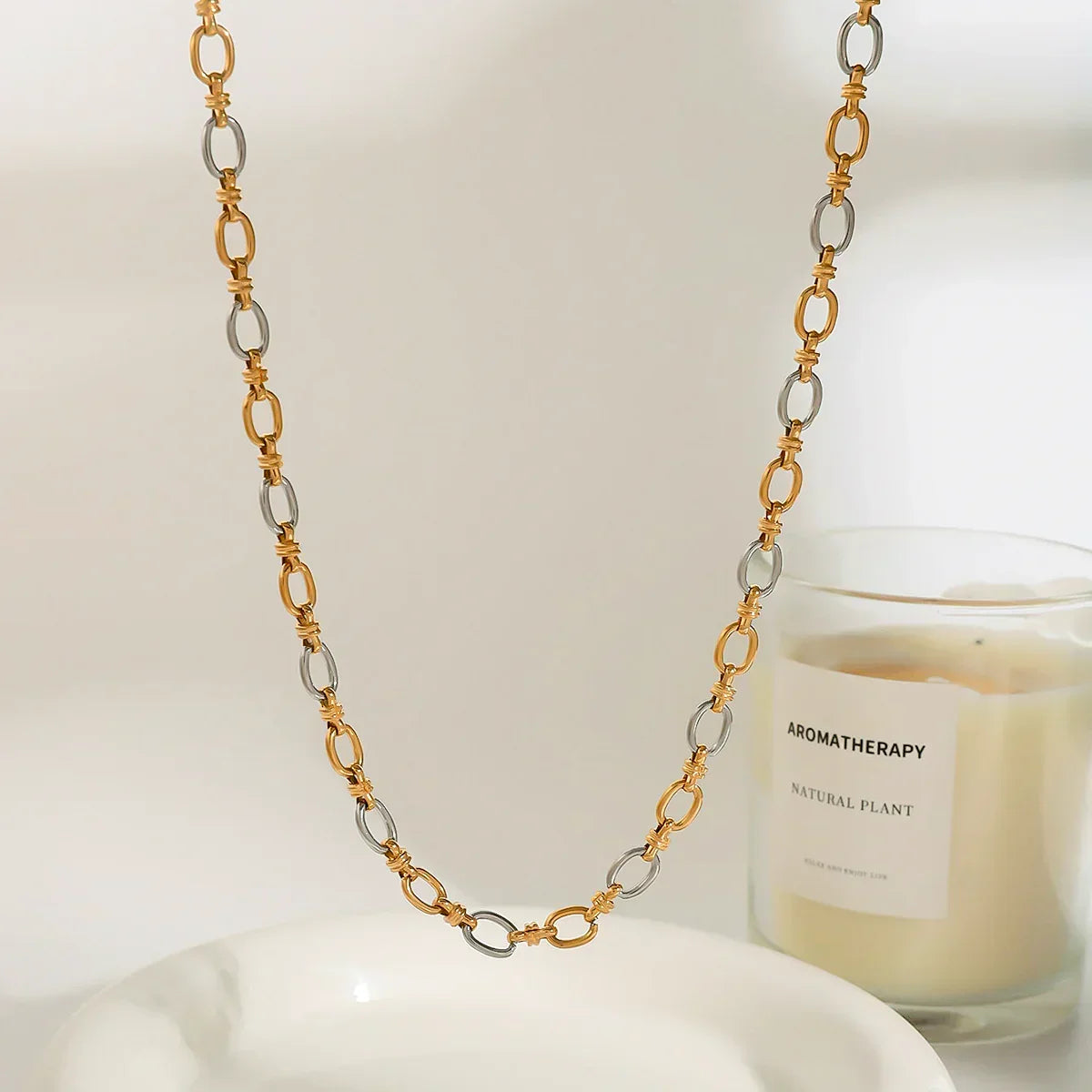 Collana Addison bicolore oro