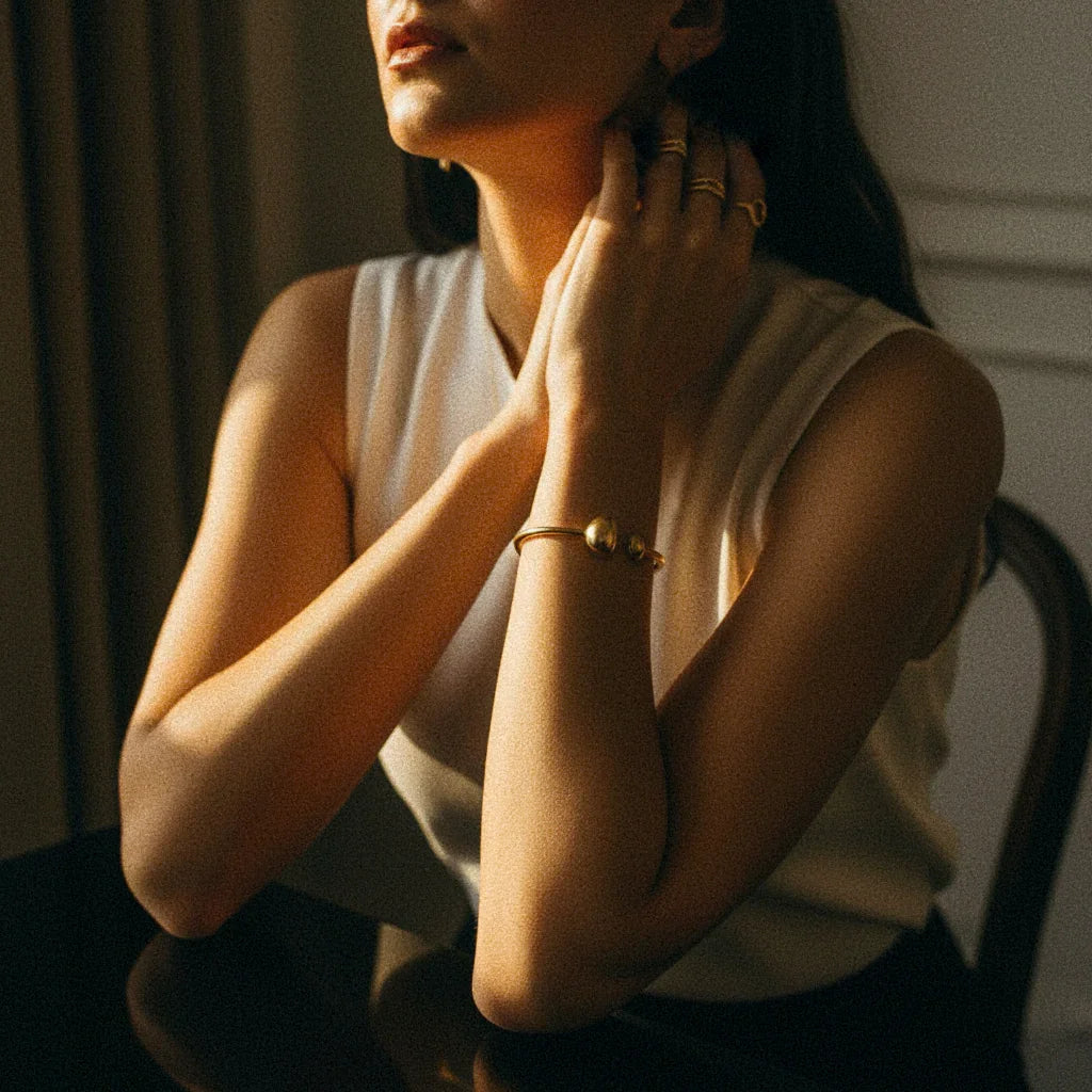 Mallory minimalistische gouden armband