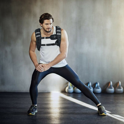 StridrEdge: Adjustable Weighted Vest Workout Equipment with Reflective Stripe