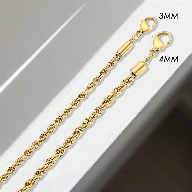 Pulsera de cadena de cuerda Gigi en oro