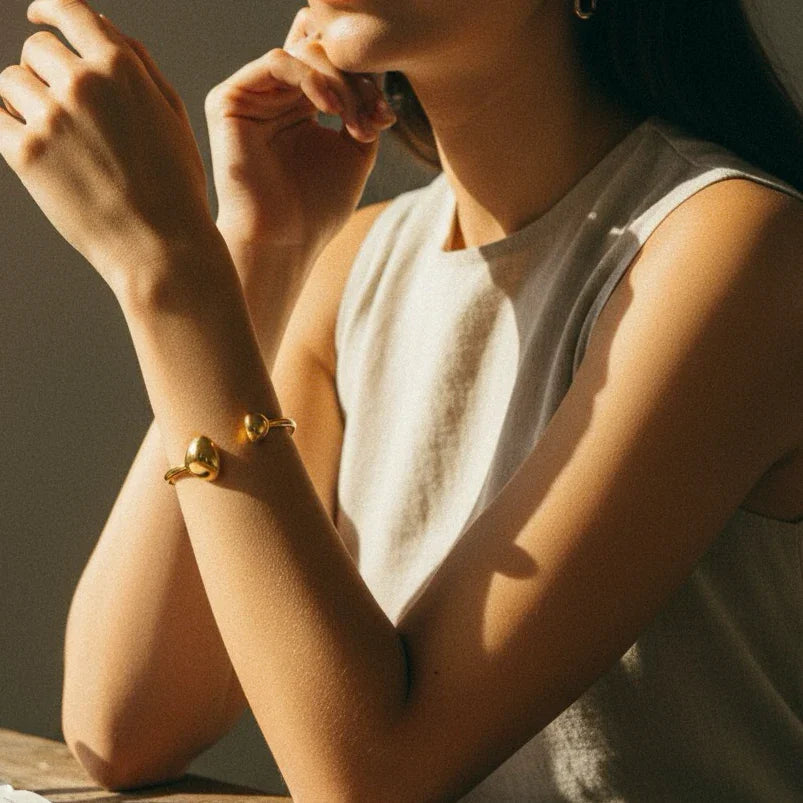 Mallory minimalistische gouden armband