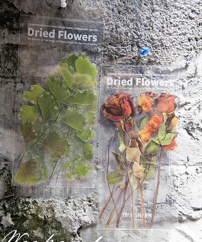 48-Piece Large Dried Flower Sticker Set