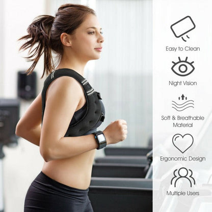 StridrEdge: Adjustable Weighted Vest Workout Equipment with Reflective Stripe